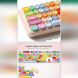 Gummy Bear PBT Keycaps Set With Key Puller